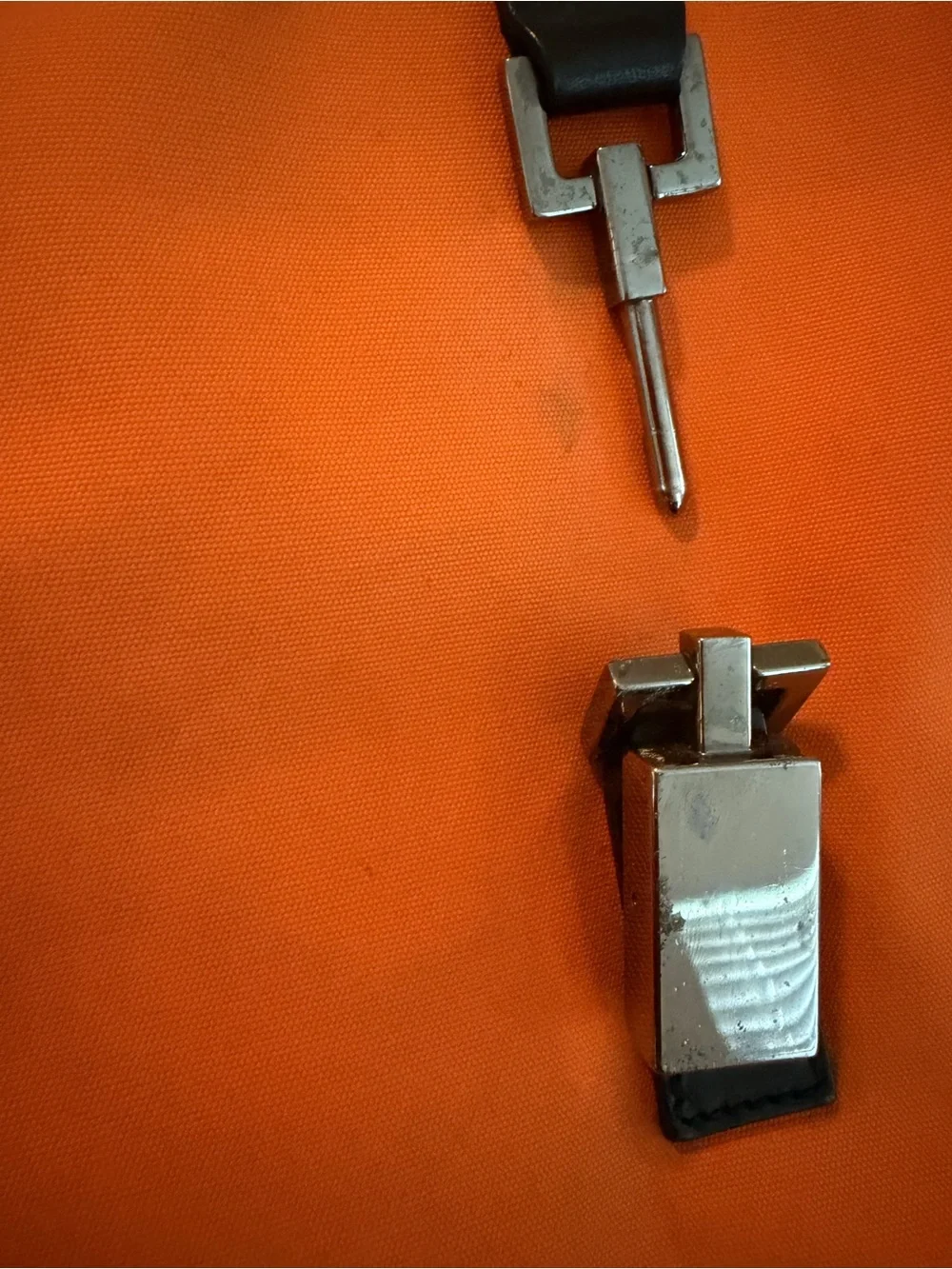 Gucci Jackie Orange and Black Shoulder Bag with Silver Buckle